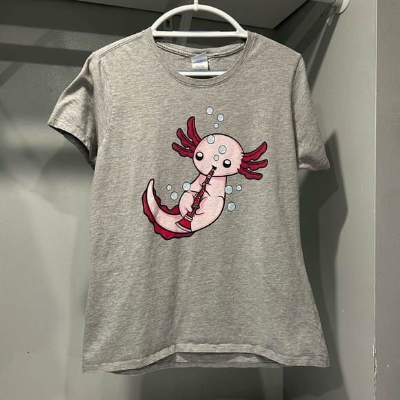 Axolotyl Clarinet Player T Shirt - Picture 2 of 13